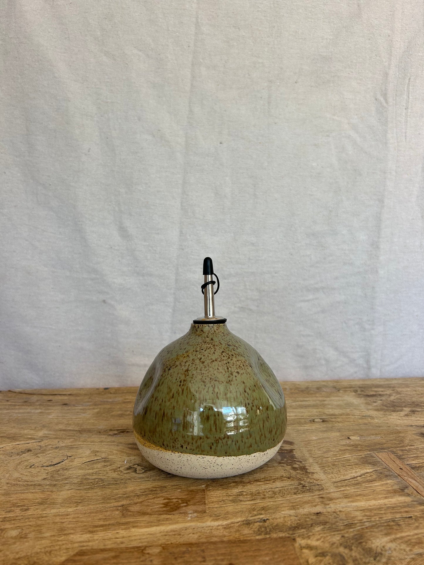 Olive Oil Crock/Vase - Green
