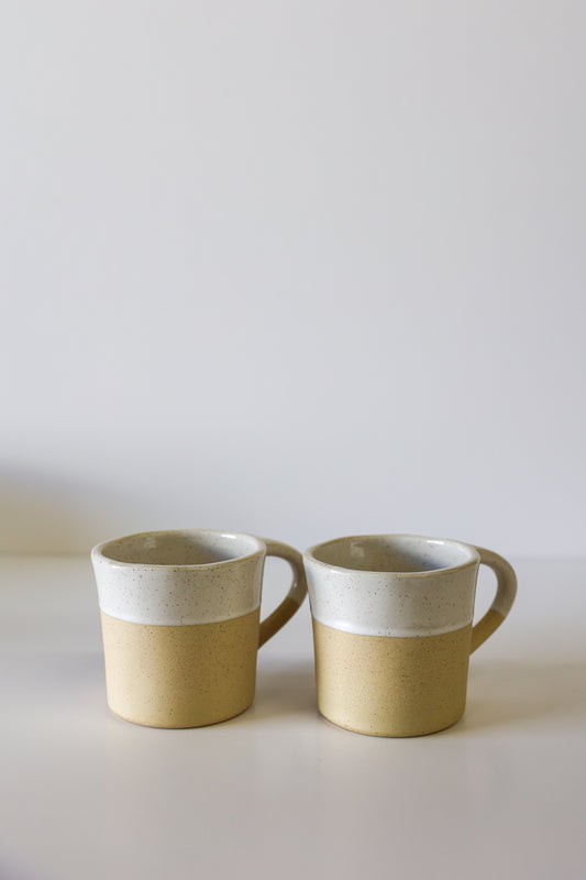 Harbor Handbuilt Mug | White Speckle (Set of 2)