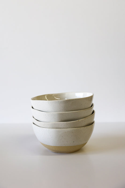Ola Cereal Bowl - White Speckle (Set of 4)