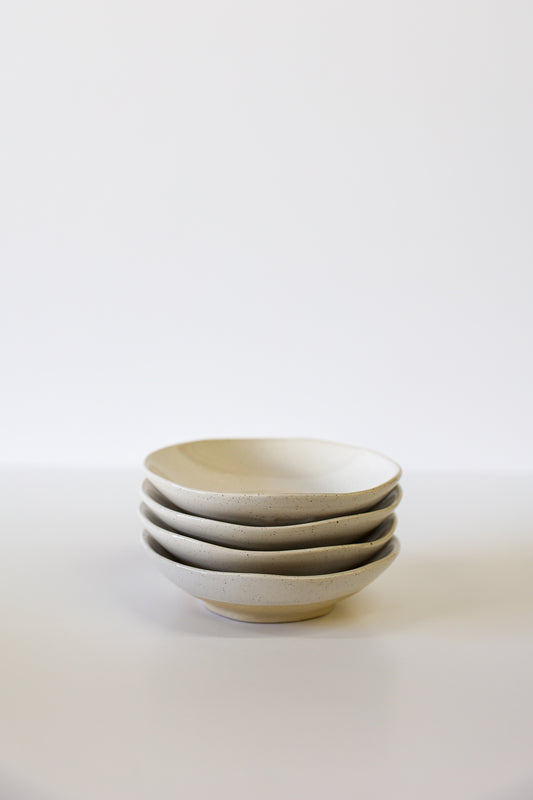 Drift Dipping Bowls - White Speckle (Set of 4)