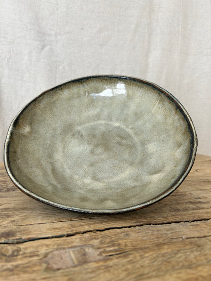 Large Salad Bowl - Beige/Black