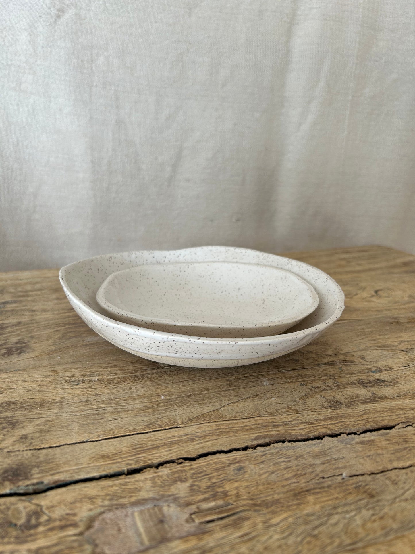 Dipping Bowls (Set of 2) - White Speckle