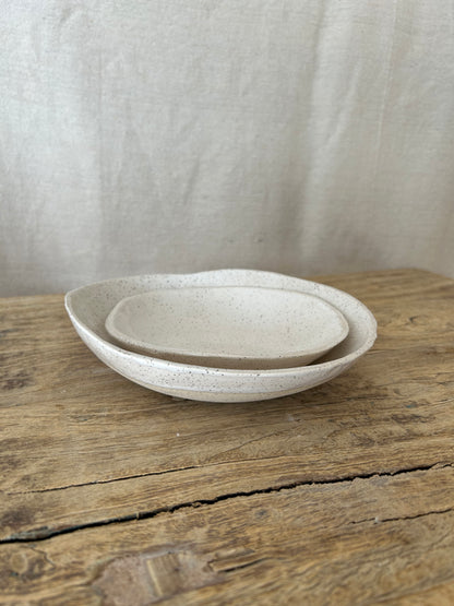 Dipping Bowls (Set of 2) - White Speckle