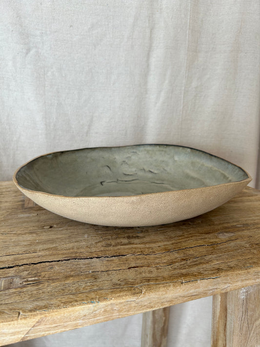 XXL Serving Bowl - Beige/Black