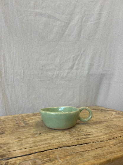 Handbuilt Tea Cup - Sea Foam Green