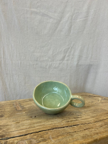 Handbuilt Tea Cup - Sea Foam Green