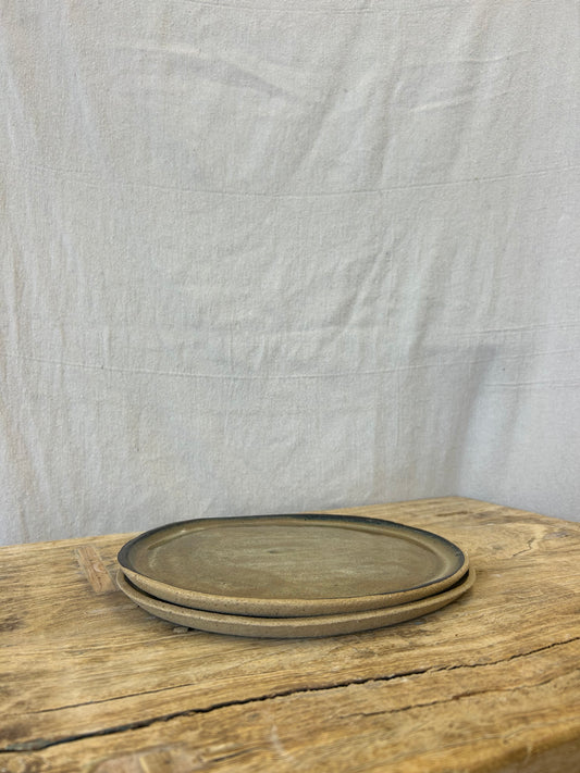 Dinner Plates - Beige/Black