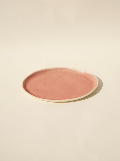 Oval Serving Plate - Pink