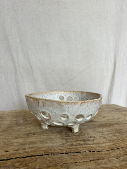 Large Deep Colander - Cream