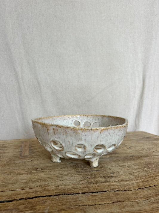 Large Deep Colander - Cream