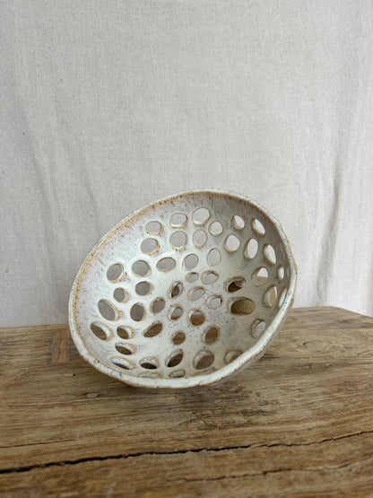 Large Deep Colander - Cream