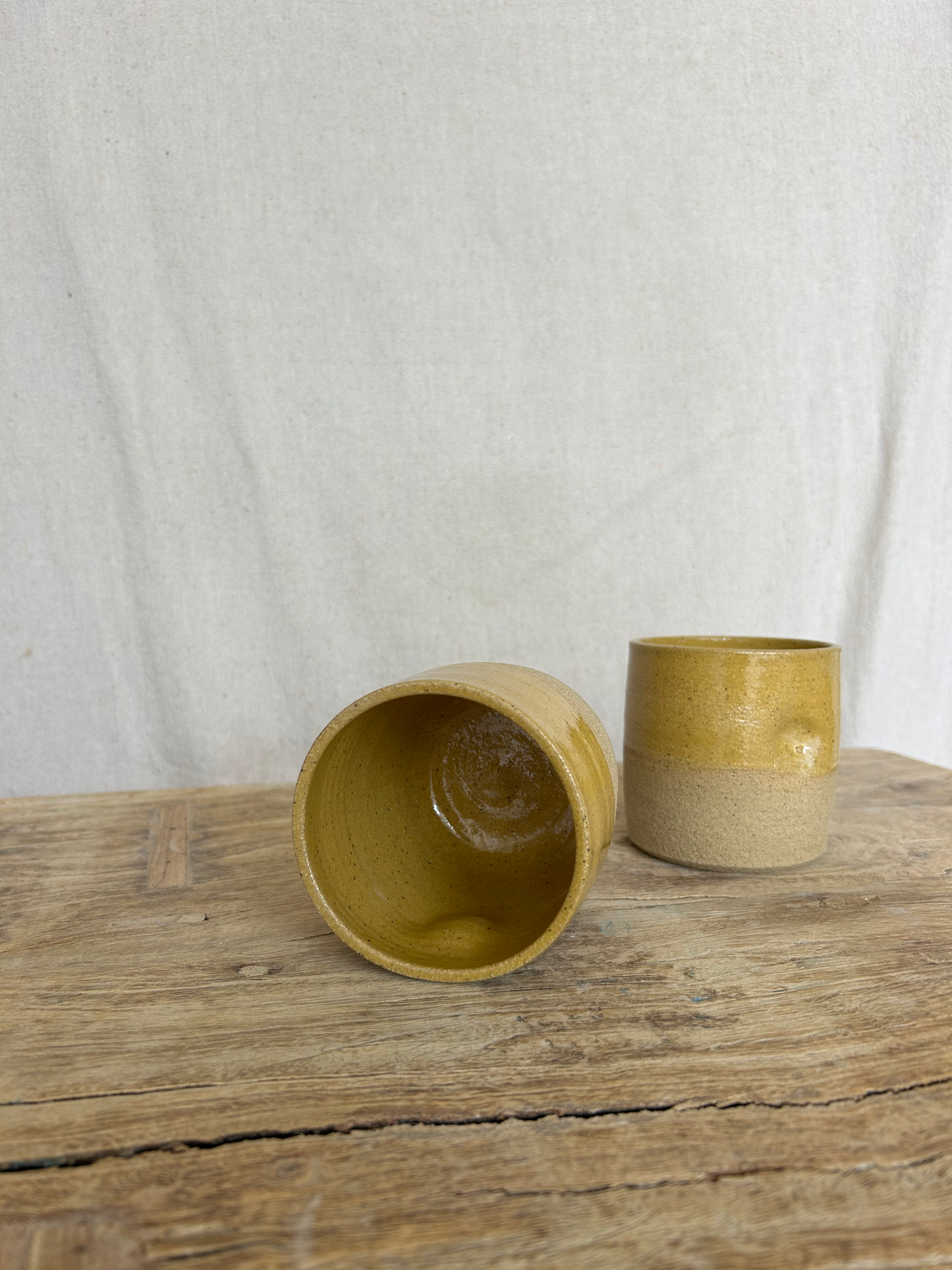 Thumbprint Cup - Mustard