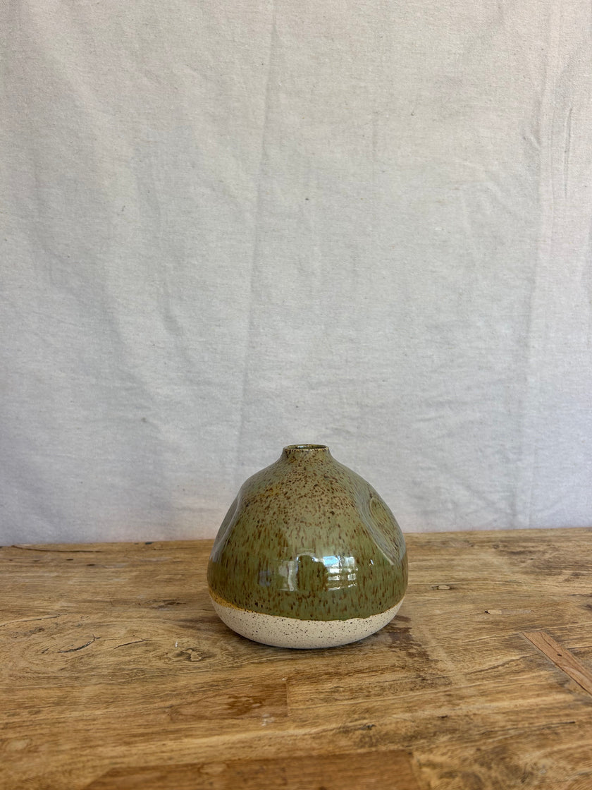 Olive Oil Crock/Vase - Olive Green