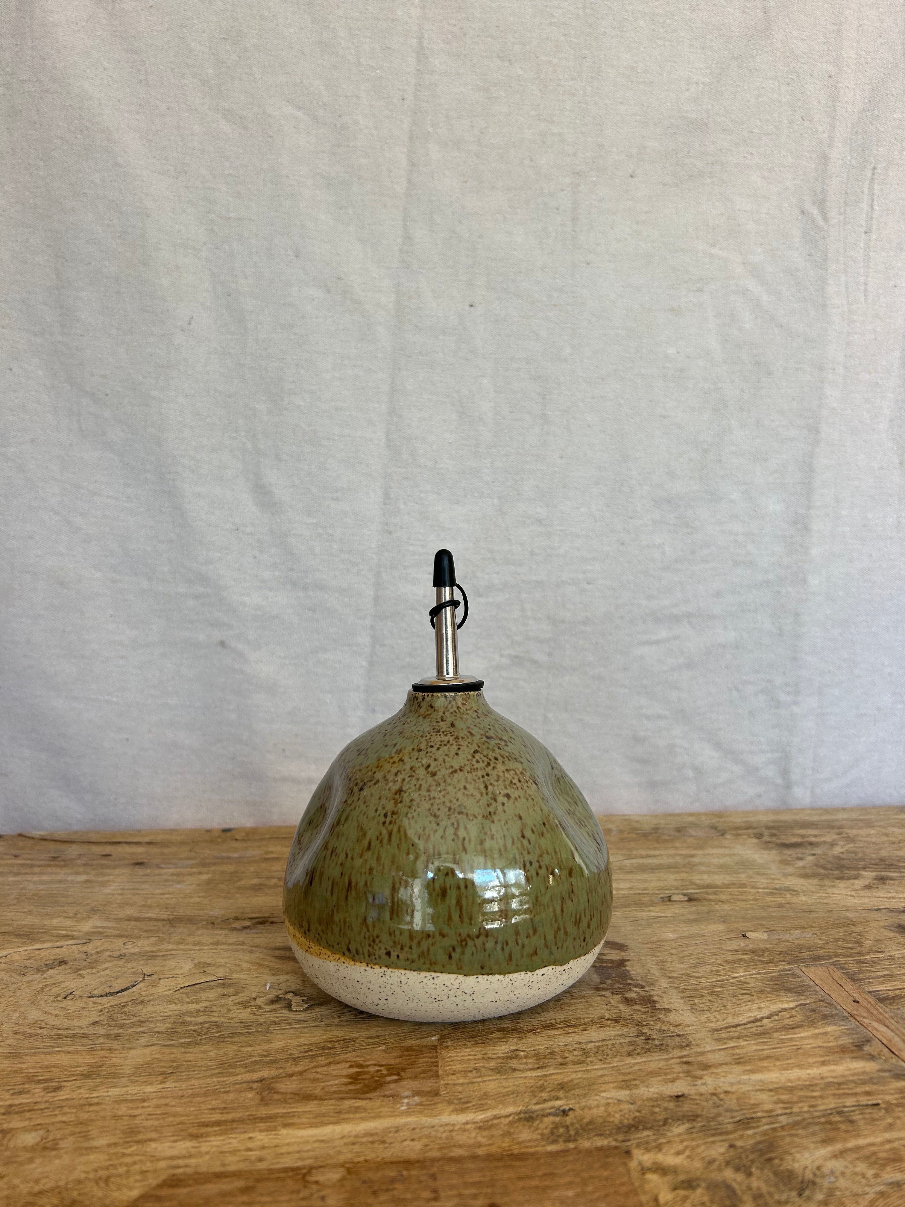 Olive Oil Crock/Vase - Olive Green