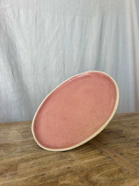 Oval Serving Plate - Pink