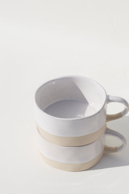 Avalon Soup Bowl | White Speckle (Set of 2)