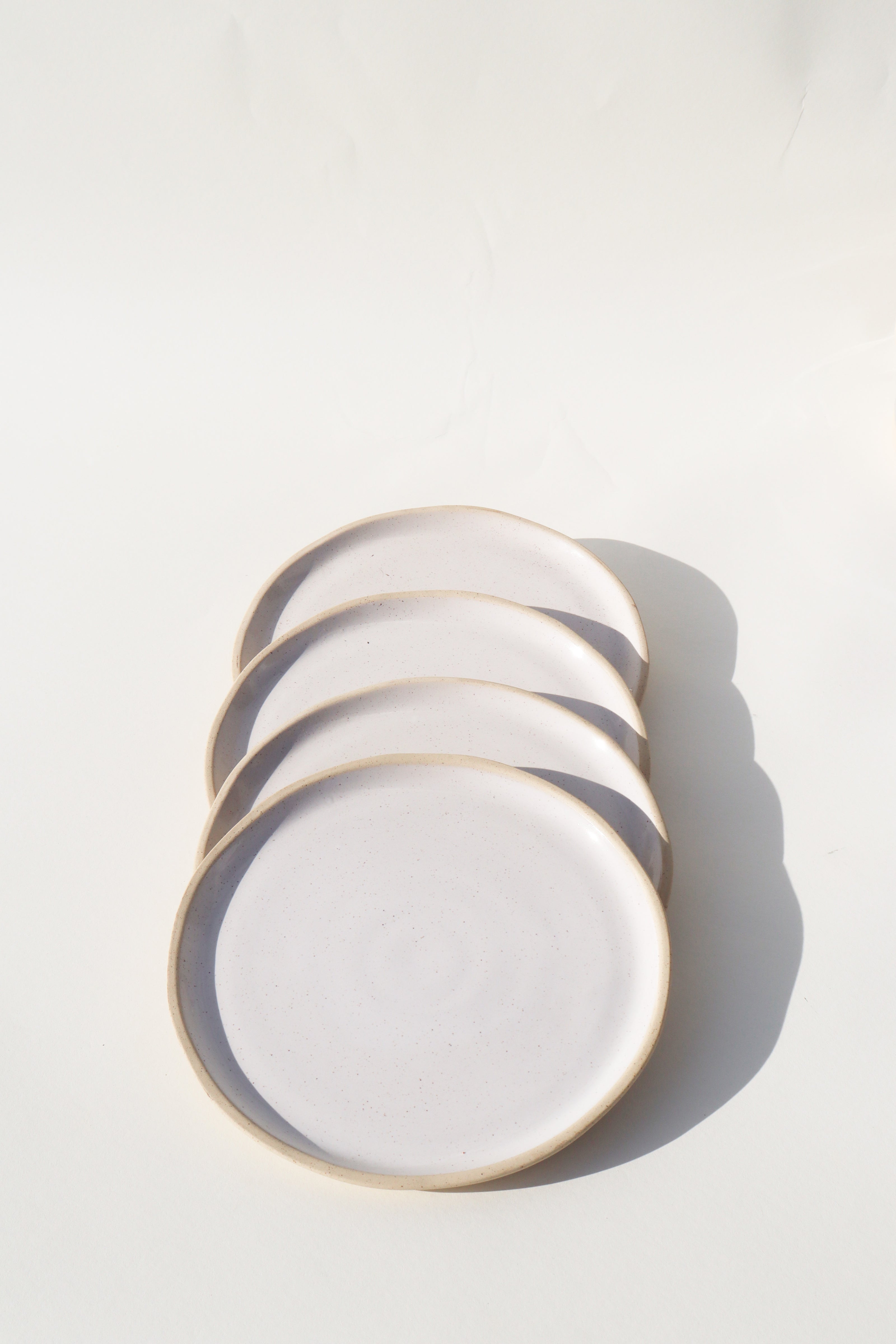 Jetty Salad Plate | White Speckle (Set of 4)